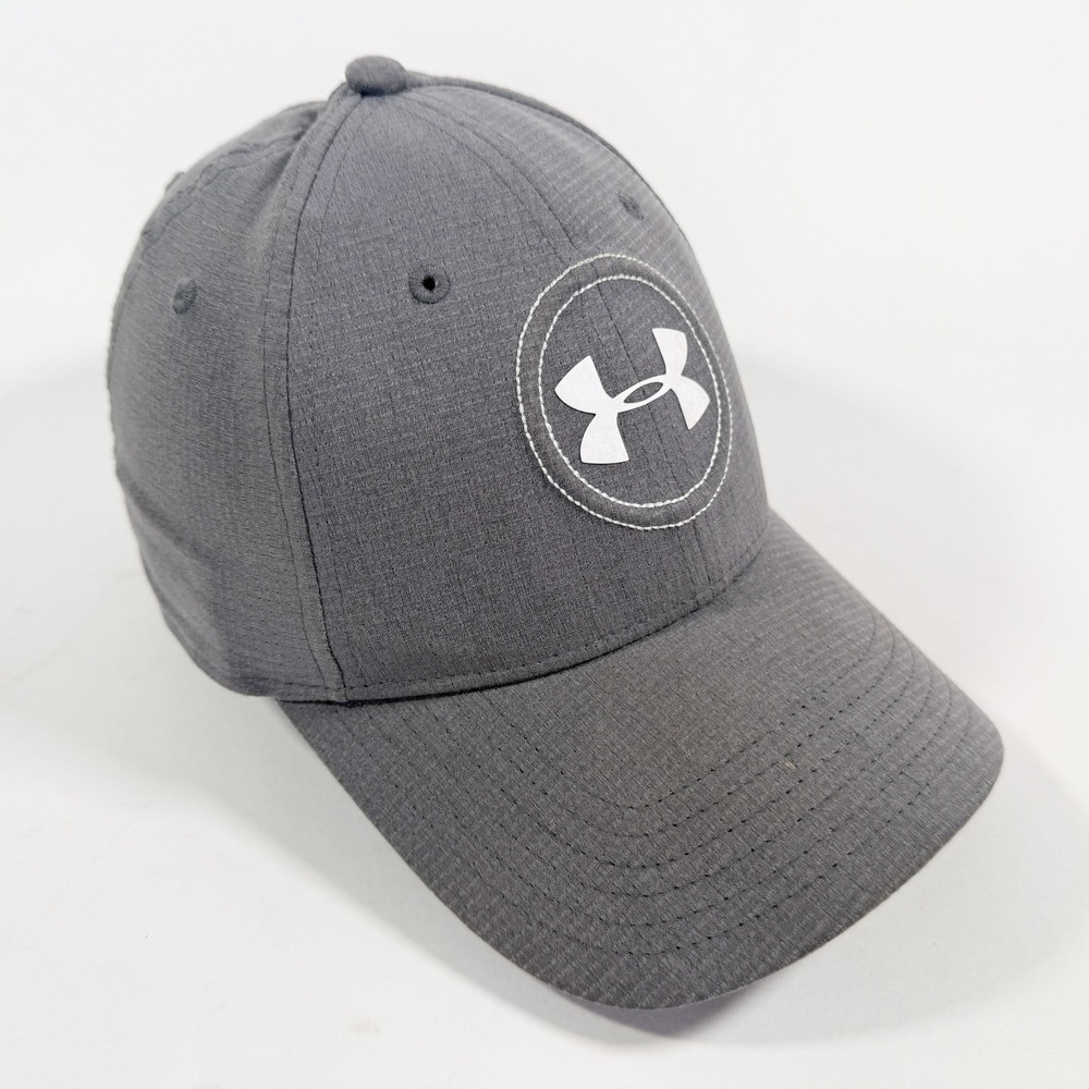 Under Armour Golf‎ Hat L/XL Gray Fitted Cap Performance Stretch UA Logo